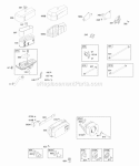 Air Cleaner Muffler Fuel Diagram and Parts List for 311707-0026-E1  Briggs and Stratton Engine